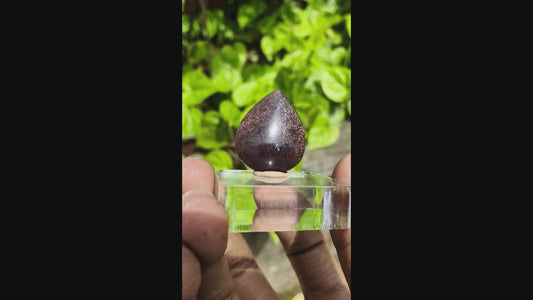 Bloodshot Sunstone Drop Freeform – Energy & Vitality Stone