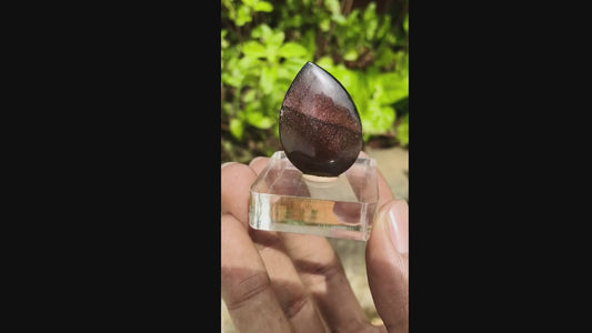 Bloodshot Sunstone Drop Freeform – Energy & Vitality Stone